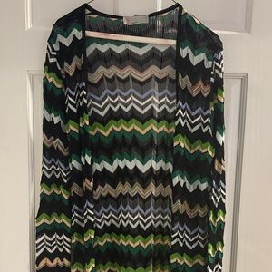 Missoni Multicolor Chevron Knit Cardigan